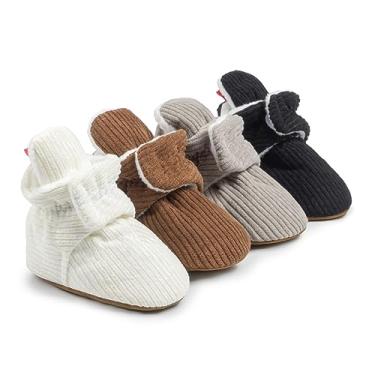 Imagem de Botas infantis antiderrapantes de lã quente First Walkers Essentials Sapatos aconchegantes para meninos e meninas, Cinza, 12-18 Months Toddler