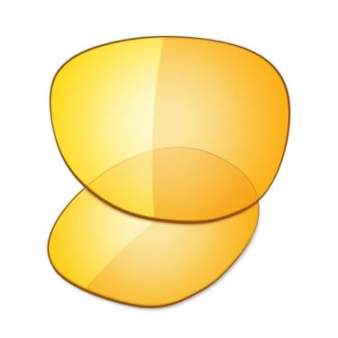 Imagem de SAUCER Lentes de reposição premium compatíveis com óculos de sol Ray-Ban Wayfarer RB2132 55 mm High Defense - HD amarelo