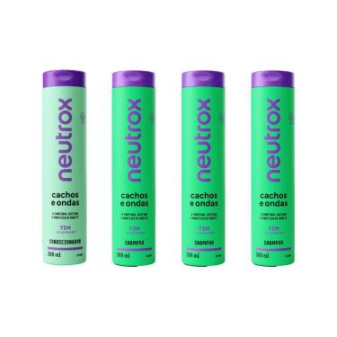 Imagem de Kit Neutrox Cachos Ondas 1 Cond 300Ml + 3 Shampoo 300Ml