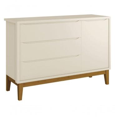 Imagem de Cômoda Sapateira Classic New Areia Fosco Com Madeira - Moveisaqui