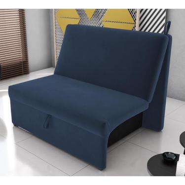 Imagem de Sofá Cama Para Descanso Alice Suede Azul
