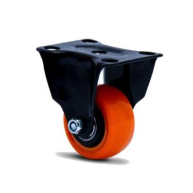 Imagem de Rodízio Placa Fixa 2 Pol. Polipropileno Laranja Série 210