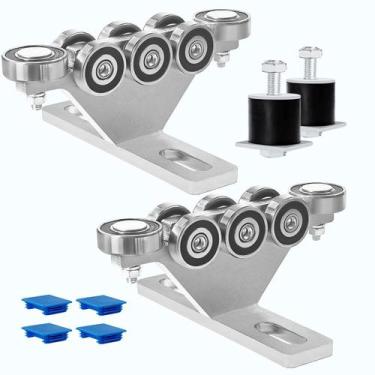 Imagem de Kit de carrinho para guincho elétrico Unistrut de 6+2 rodas com rolo -