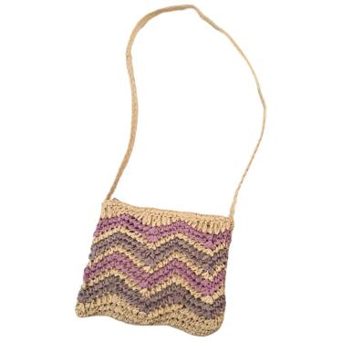 Imagem de Bolsa Artesanal Lateral Listradatransversal Cor:lilás