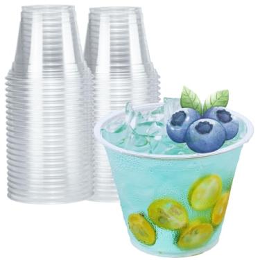 Imagem de botogift [Pacote com 50] Copos de plástico transparente de 255 g, copos descartáveis de cristal, copos de festa de plástico PET para casamento, coquetel, ação de graças, dia de Natal