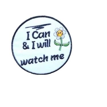 Imagem de Patch de afirmação positiva I Can & I Will Watch Me – Patch bordado de afirmação inspiradora, remendo de ferro/costurado para jaquetas, bolsas e roupas DIY, 5 cm