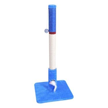 Imagem de MotiveTech Arranhador para Gatos com Base Afiada, ao Desgaste, Versátil, Brinquedo para Afiar Garras, Material de Alta Densidade, Ideal para Afiar as, Blue 86 Cm H