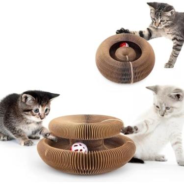 Imagem de II JELLIXY II Kitty Kurlz Magic Organ Cat Scratcher Brinquedos – Reversível Papelão Gato Riscos Ecológicos Resistente a Arranhões para Gatos Internos Emenda Magnética (Compre 2+ para túneis