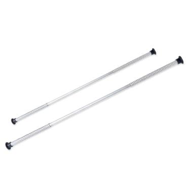 Imagem de Varão para Cortina Extensível em Alumínio, 50-90cm ou 90-130cm, Prateado, para Banheiro e Closet (De 90 a 130 cm)