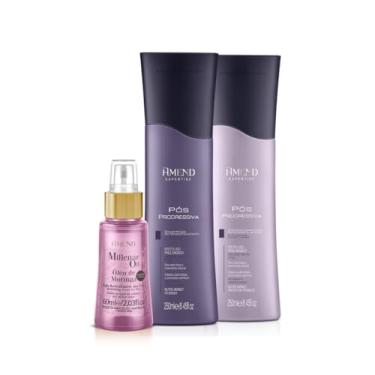 Imagem de Amend Expertise Pós Progressiva Shampoo 250ml + Condicionador 250ml + Millenar Oil Moringa 60ml