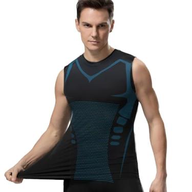 Imagem de Regatas Dry Fit para Academia Masculina - Camiseta atlética sem mangas com ajuste seco do Tee da aptidão do músculo - Tops de exercício de tanques de ginástica para equipamentos de treinamento Hoghaki