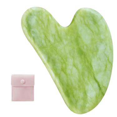 Imagem de Ferramentas faciais para Gua Sha, pedra de jade natural para Guasha, bastões de massagem manual para esculpir a linha do queixo e reduzir inchaço, ferramenta de massagem facial, ferramenta de cuidados