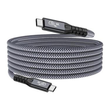 Imagem de Ysyqkn Cabo Extensor USB 3.2, Fácil de Usar, Liga de Alumínio, Eficiente, Macho para Fêmea, Cabo Extensor USB-C para TV E Computador, 150 Cm X 0.5 Cm X