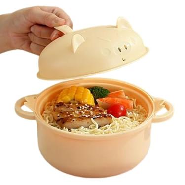 Imagem de Tigela de macarrão Ramen, tigela de macarrão de 1300 ml, panela de ramen, utensílios de cozinha, utensílios de cozinha com alças, utensílios de cozinha para dormitório, casa, trabalho