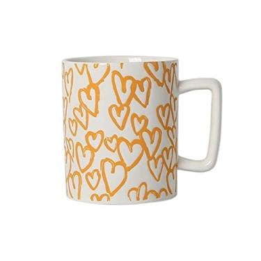 Imagem de GRFIT Caneca personalizada cerâmica escritório beber copo premium casa café da manhã leite aveia copo padrão flor caneca de café (cor: 1)