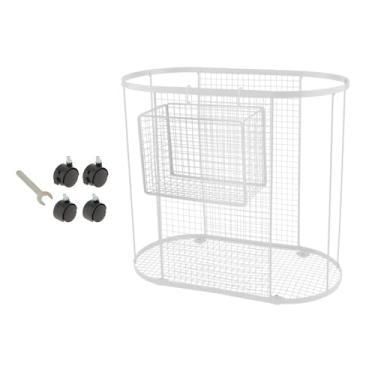 Imagem de Ｂｅｓｇａ Suporte para Armazenamento de Esteiras, Cesta para Equipamentos de Ginástica, Suporte para Armazenamento de Kettlebells E Halteres, Branco