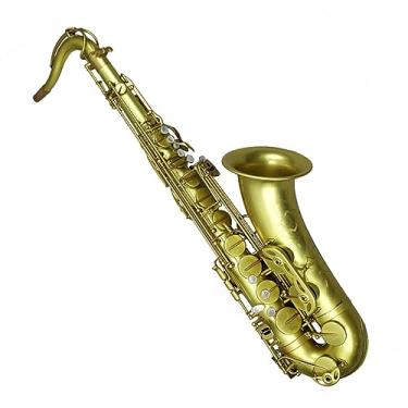 Imagem de Instrumento musical profissional de saxofone tenor em latão polido com bocal