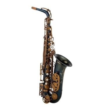 Imagem de Saxofone Instrumento Saxofone Alto Cobre Eb Tune E Flat Instrumento Musical Sax Com Bolsa Instrumento Profissional Iniciante (B)