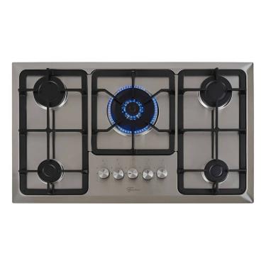 Imagem de Cooktop 5 Bocas Gas Bivolt Infinity Inox 73x46cm - Fischer