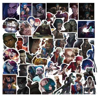 Imagem de Adesivos de vinil impermeável Arcanes Anime 50 unidades/lote D 5-7 cm