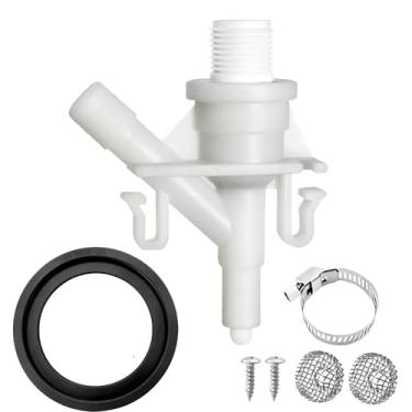 Imagem de VOURTM Kit de substituição de válvula de vaso sanitário RV e anel de vedação de vaso sanitário de descarga de pedal compatível com modelos Dometic 300 301 310 311 320 321 à prova de vazamento e