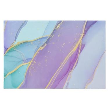 Imagem de CEBUGI Tapete de área 60 x 90 cm macio lavável tapete antiderrapante com suporte de borracha aquarela padrão de mármore tapetes de área para sala de estar, quarto, decoração de casa