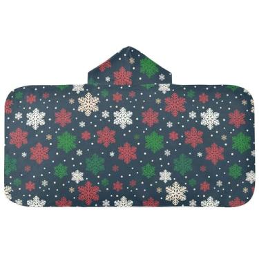 Imagem de Burbuja Toalha de banho com capuz de laço rosa para crianças, toalha de praia de pelúcia macia absorvente para chá de meninas e meninos 3-10 anos, 61 x 127 cm