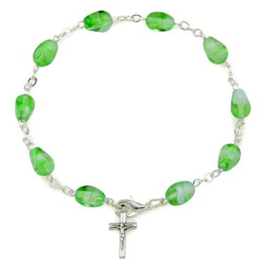 Imagem de Rosário e Pulseira de Contas de Vidro Sasso 8-1609/8-1713/8-2601, Green Bracelet