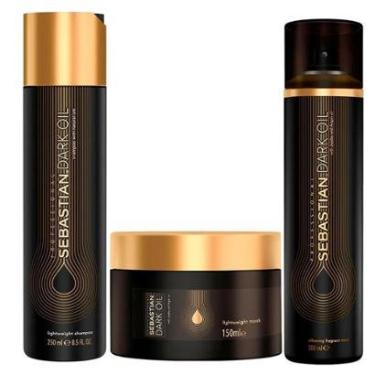 Imagem de Kit Sebastian Dark Oil  Shampoo + Máscara + Perfume para Cabelo-Unissex