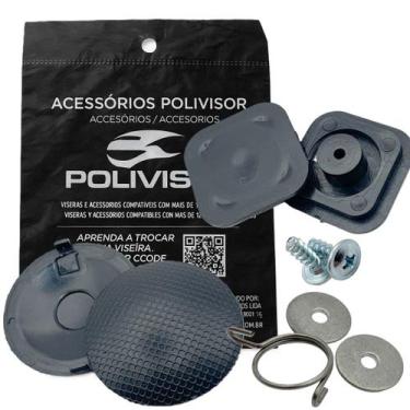 Imagem de Kit Reparos Fixação Viseira Para Capacete Gow Interlagos - Polivisor