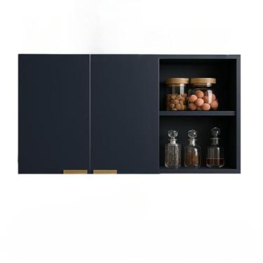 Imagem de Armário Suspenso Para Cozinha, Lavanderia E Escritório(PRETO)