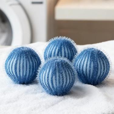 Imagem de 4 peças de removedor de pelos de animais de estimação 2 em 1, lavadora e secadora reutilizável para cães e gatos, removedor de fiapos para roupas e cuidados com tecidos, azul escuro