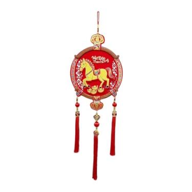 Imagem de UGPLM Decoração de Ano Chinês, Placa Decorativa para Entrada, Decoração Vietnamita para o Festival da Primavera com Borlas para, Janela e Porta, Style E