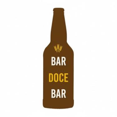 Imagem de Placa de Parede Decorativa Bar Doce Bar, MDF, 10,3 x 34 x 0,3 cm, Formato Garrafa