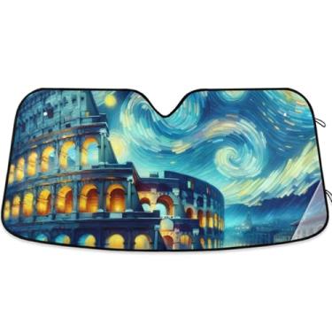 Imagem de Toldo de sol engraçado animal fofo para para-brisas de carro persianas dobráveis para janelas dianteiras floral automotivo retrátil S, 134,6 cm x 59,7 cm