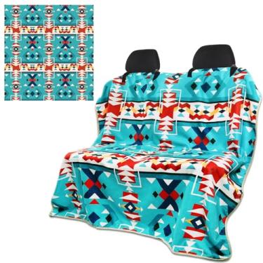 Imagem de Capa de banco traseiro para carro, caminhões, van SUV, tema boho, antiderrapante, capas de assento traseiro à prova d'água, toalha de banco traseiro, pós-treino, lavável, capas de banco traseiro para