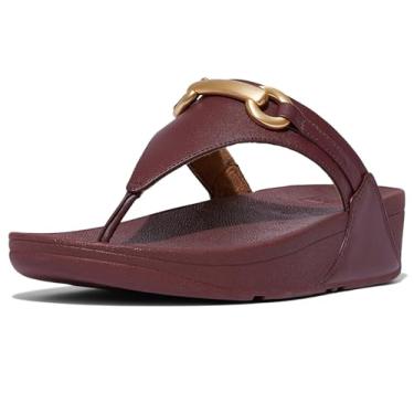Imagem de FitFlop Sandália feminina Lulu Chunky-Snaffle de couro com bico, Marrom escuro, 35