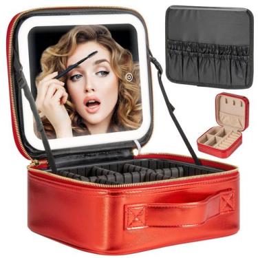 Imagem de Estojo de maquiagem de viagem Extrei Gent com espelho e luz LED