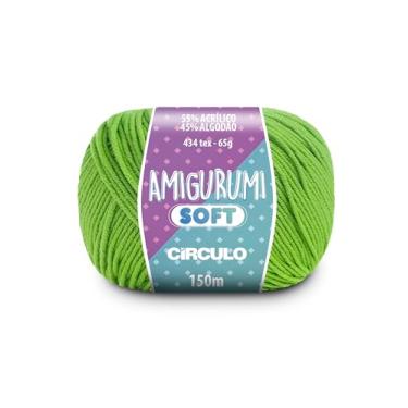 Imagem de Fio Amigurumi Soft Círculo 150m Acrílico Algodão Macio Crochê Tricô Artesanato Versátil (5203 - GREENERY)