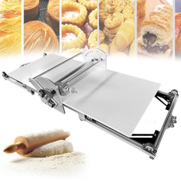 Imagem de laminadora de massa folhada comercial, DobráVel máquina de abrir massa eletrica,Perfeita para padarias, restaurantes e negócios de panificação caseira(espessura ajustável de 2 a 30 mm)