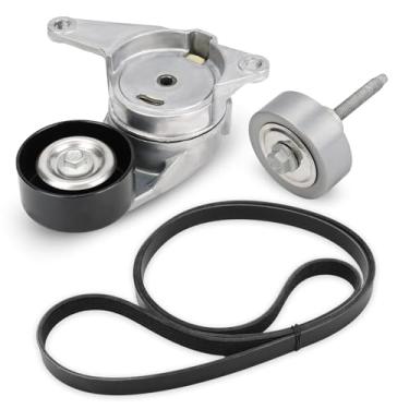 Imagem de VANJING Kit de componentes de acionamento tensor de correia serpentina compatível com Chevy Traverse Equinox GMC Acadia Terrain Buick Lacrosse Enclave Cadillac XTS SRX Substituição para 12610680