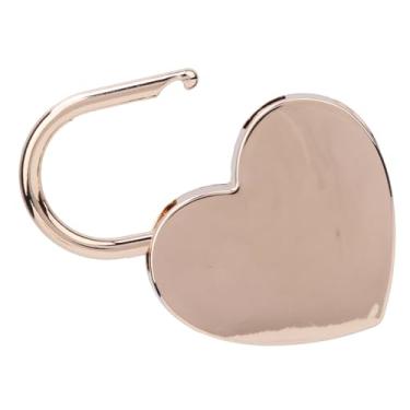 Imagem de TARSHYRY Cadeado de Coração, Cadeado de Metal Vintage Com Chave para Caixa de Joias, Diário, Bagagem Pequena, Prata, Ouro Antigo, Imitação de Ouro Rosa (rosa)