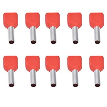Imagem de Acouto 100 Peças Terminal de Virolas Isoladas Tubo de Cobre Conector de Crimpagem de Pvc para Fio 2 X 18awg-para Uso Industrial e Doméstico
