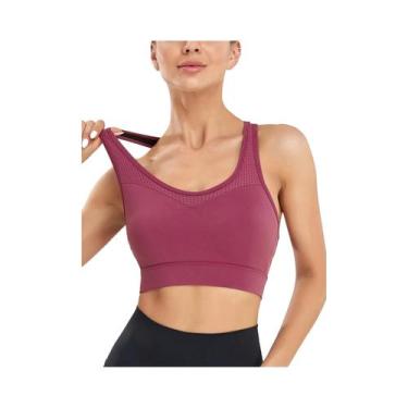 Imagem de Sutiã Esportivo Sem Fio De Alto Impacto Para Mulheres, Respirável, À P