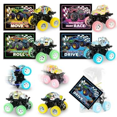 Imagem de SpringFlower Pacote com 24 cartões de dia dos namorados, caminhão monstro, lembrancinhas de festa