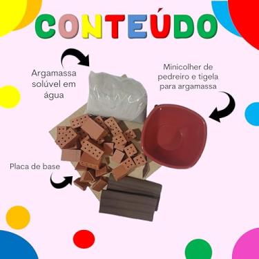 Imagem de ECOBRICK BRINQUEDO DE CONSTRUÇÃO COM TIJOLOS CERÂMICOS DE VERDADE. BRINQUEDO DE CONSTRUÇÃO.