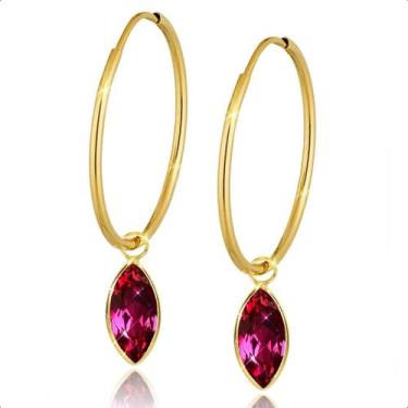 Imagem de Pingentes para Brincos em Ouro 18k - Sofistgold Joias, Vermelho rubi