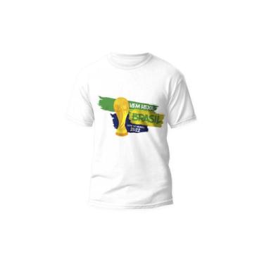 Imagem de Camiseta vem hexa brasil branca - PRESENTEBRINDE, G