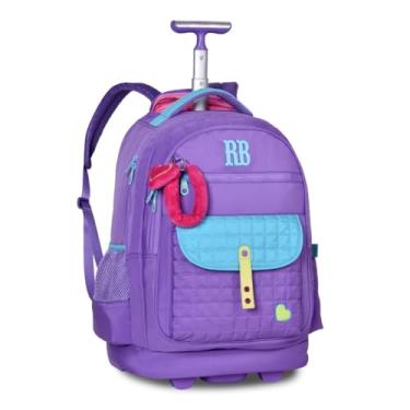 Imagem de Mochila Rebecca Bonbon Bolsa Escolar Rodinhas Feminina RB26237 (Lilás)