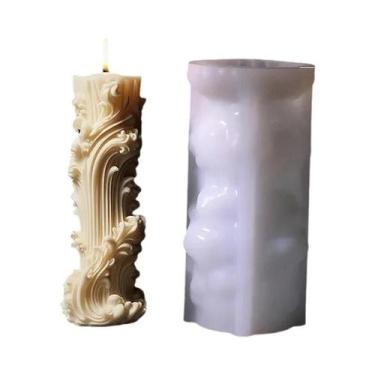 Imagem de Molde De Silicone Cilíndrico Minimalista Europeu Para Velas De Aromate